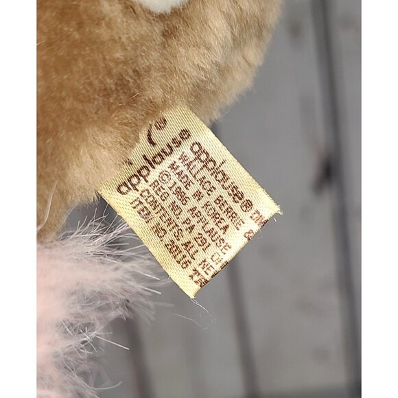 8" Vintage 1985 Applause Trudy Bunny Rabbit Plush Stuffed Animal Slippers Cute - Picture 3 of 3